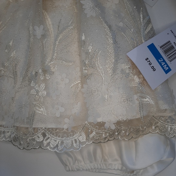 Rare Editions Beautiful Baby Girl Formal Velvet Lace Dress 24M - Picture 4 of 12